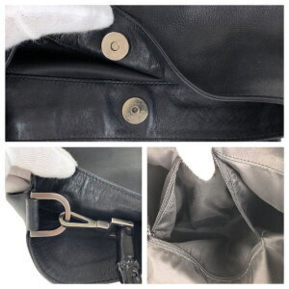 Gucci Bamboo Black Top Handle Bag Shoulder Leather - Picture 5 of 10